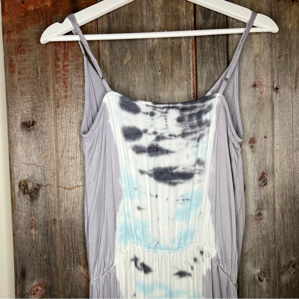 Young Fabulous and Broke Grey Tie Dye Side Slit Maxi Dress Rayon Size Small - Picture 6 of 12